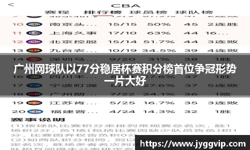 广州网球队以77分稳居杯赛积分榜首位争冠形势一片大好